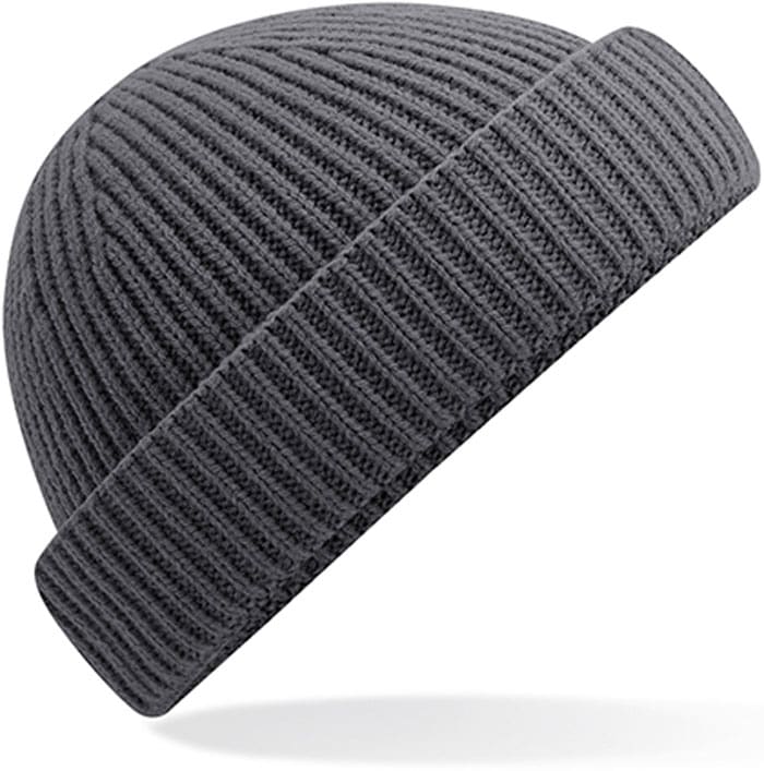 Recycelter Grob-Ripp Beanie im Hafenarbeiter-Stil