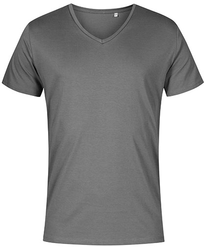 Schmal geschnittenes Herren-T-Shirt mit V-Ausschnitt