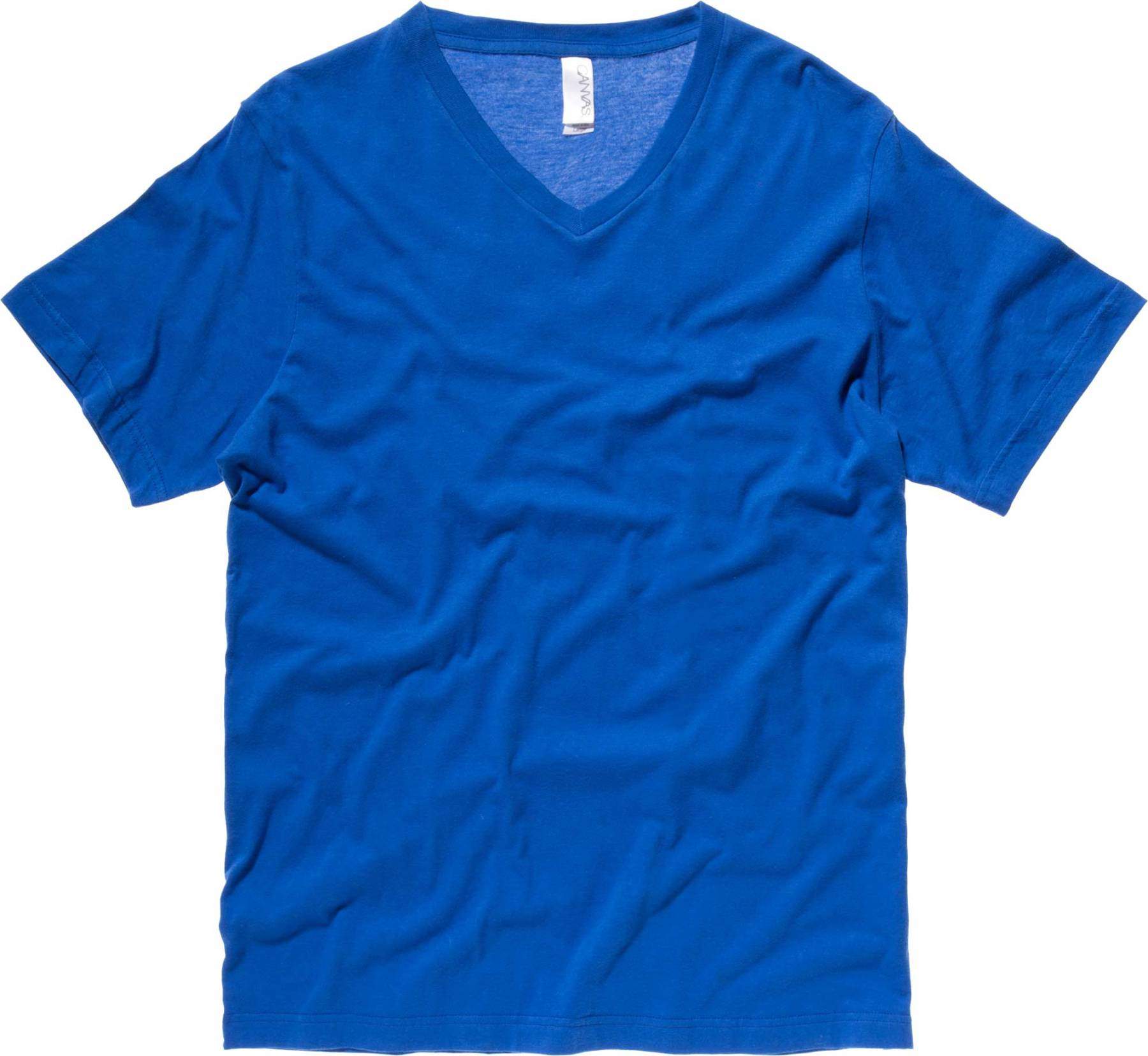 Slim Fit Unisex-Fashion-T-Shirt mit V-Neck