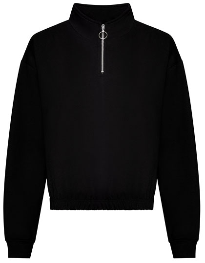 Damen 1/4-Zip Cropped Sweatshirt